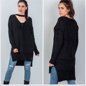 ‼️2 for $25‼️Black Oversized Choker Sweater/Dress/Tunic